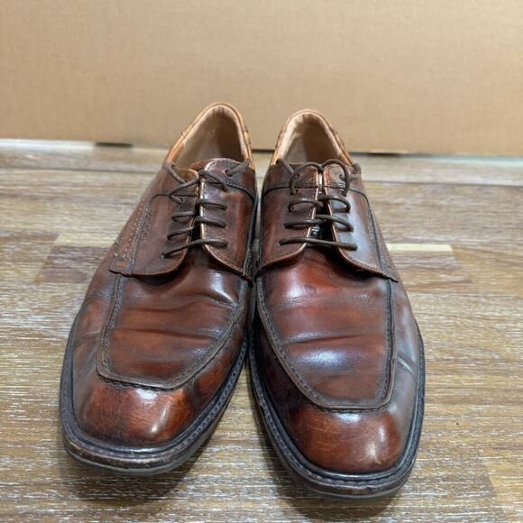 ECCO Men’s Dress Shoes Lace Up Oxford Brown Leather Men's Brown Leather Dress Sz - Picture 4 of 8